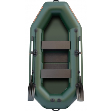 Надувная лодка Колибри К-260Т гребная двухместная, со слань-ковриком, купить лодку ПВХ для рыбалки (Kolibri 260)